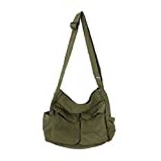 Kurirväska/axelväska av kanvas med stor kapacitet, hobo-crossbody-bag med flera fickor för män och kvinnor, # 01, 40CM*34CM*15CM
