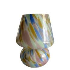 Bordlampe – Joyful mini i blå/rosa