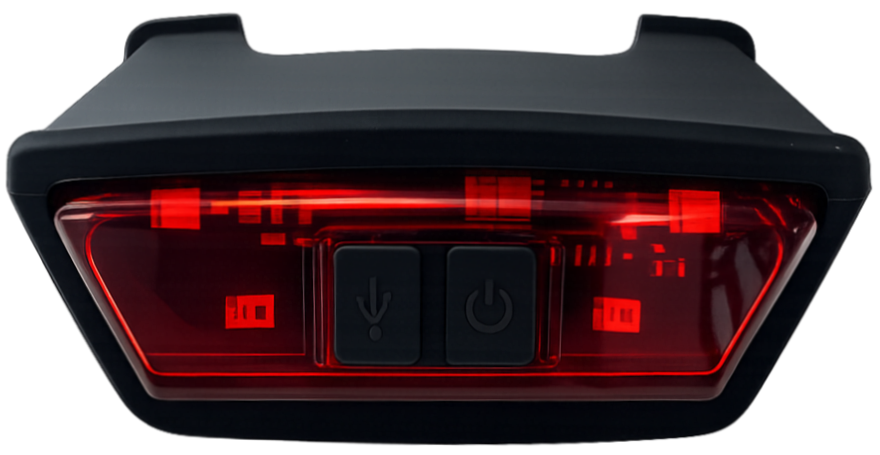 Baglygte KED Embrace MTB-hjelm - LED - USB genopladelig