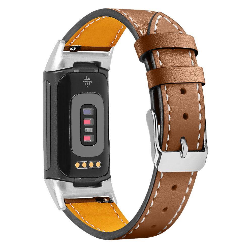 Klassiskt För Fitbit Charge 5 4 3 2 Läderarmband Ersättning Sport Kvinnor Män Armband Correa För Fitbit Charge 6 4 3 2 Klockarmband black