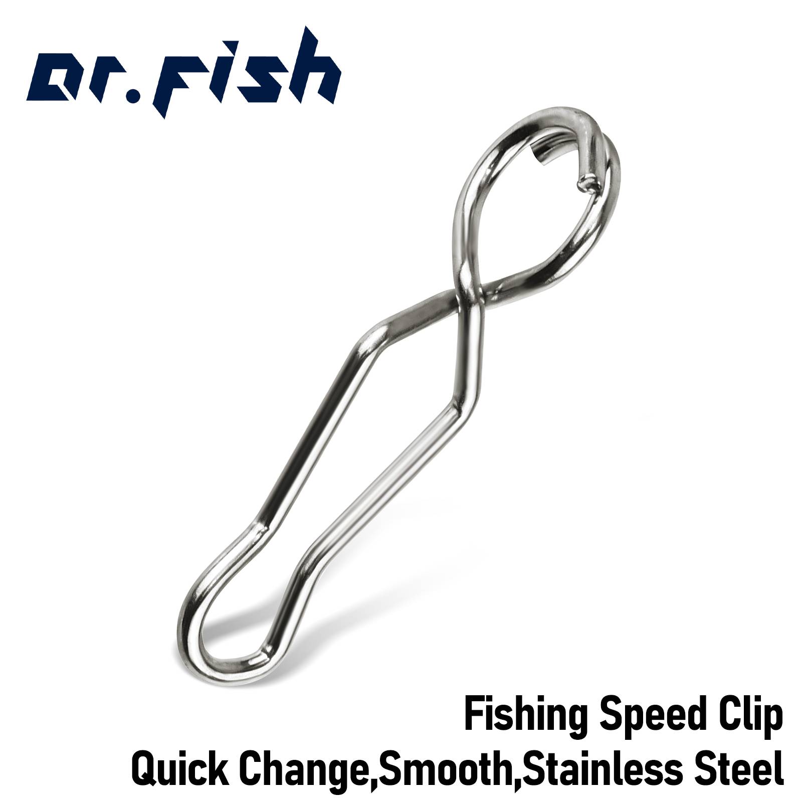 20/40pcs Quick Change Fishing Speed Clips Fishing Snap High Strength Stainless Steel Saltwater for Barrel Swivel Lure Hook