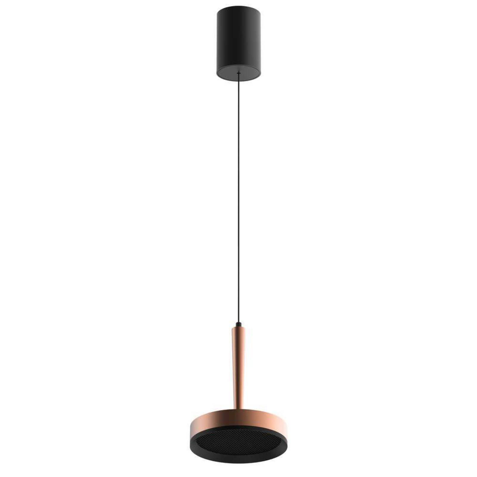 LOOM DESIGN LED-pendellampa Nyx P1, brons, aluminium dimbar, Brun / mässing, Vardagsrum / matsal, Aluminium / grå / zink, Modern