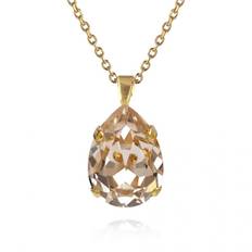 CS Classic Drop Necklace Gold Silk