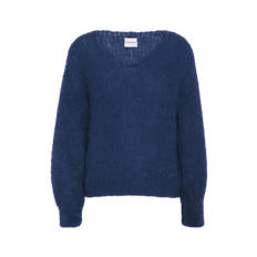 Milana LS Mohair Knit Navy Blue - L