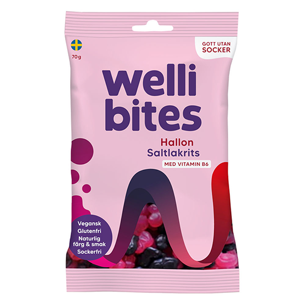 Wellibites Hallon Saltlakrits 70g