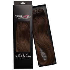 Poze Hairextensions Clip & Go Standard Real Hair Extensions 60 cm 4B Chocolate Brown