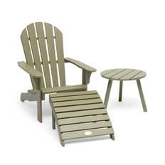 Tennessee adirondackstol antikgrön – med fotpall & sidobord - Grön