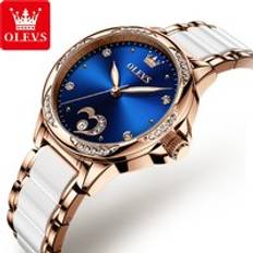 OLEVS 6631 wholesale crystal fashion 3 atm water resistant stainless steel diamond women watches automatic mechanical