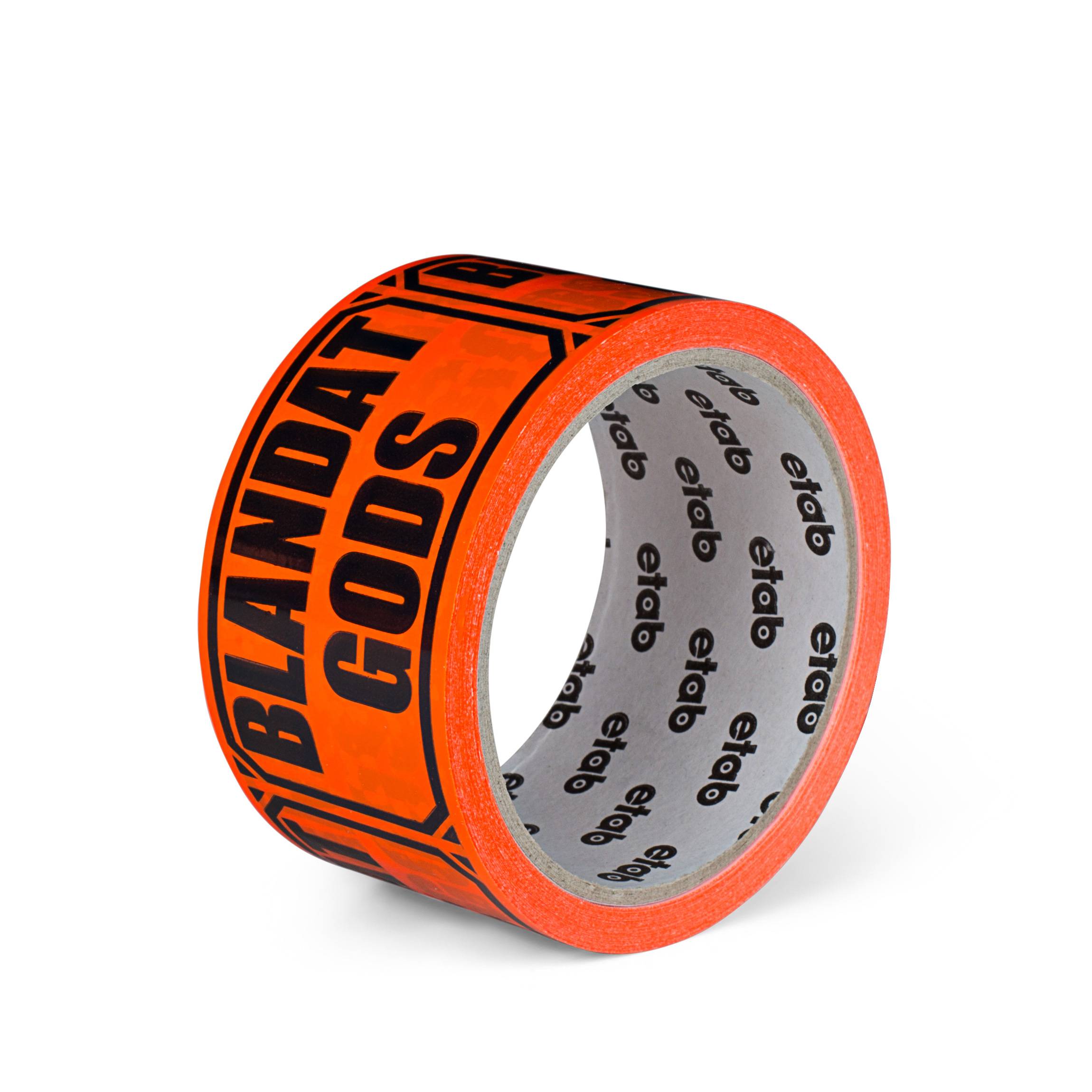 Varningstejp Etab Blandat gods, fluorescerande orange, 33m x 50mm (50mmx33m)
