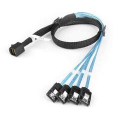 SFF-8643 Mini-SAS HD til 4 x SATA kabel, 50 cm