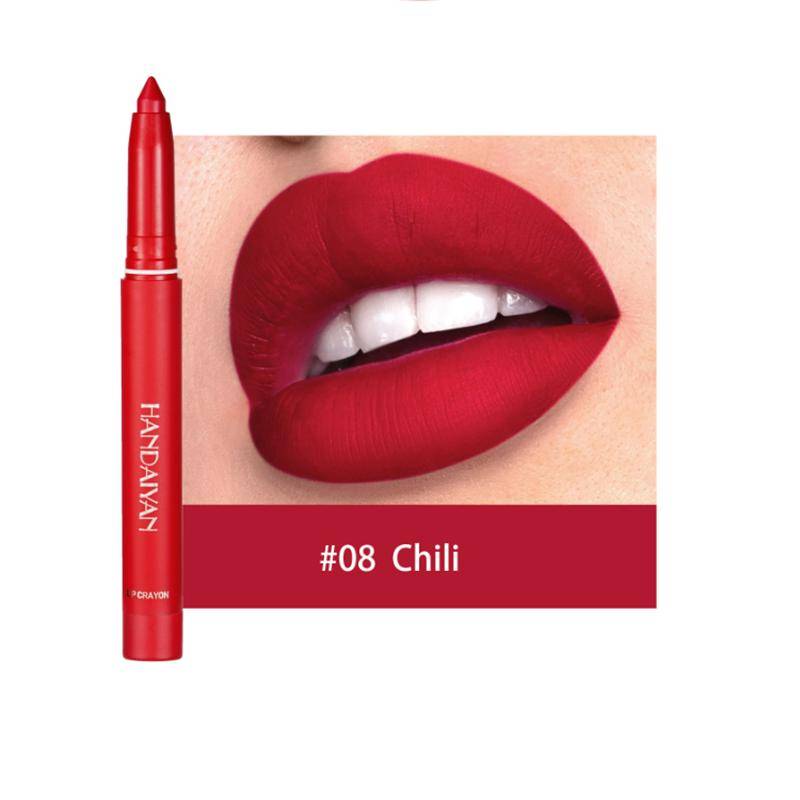 12 färg Moisten Velvet Lipstick Silk Lip Stick Lipstick Tool Beauty Waterproof Makeup Läppar Automatisk Pencil Liner Masquerade Lipliner