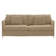 Soffa Petito 2-sits - tyg Tristan beige/svarta ben