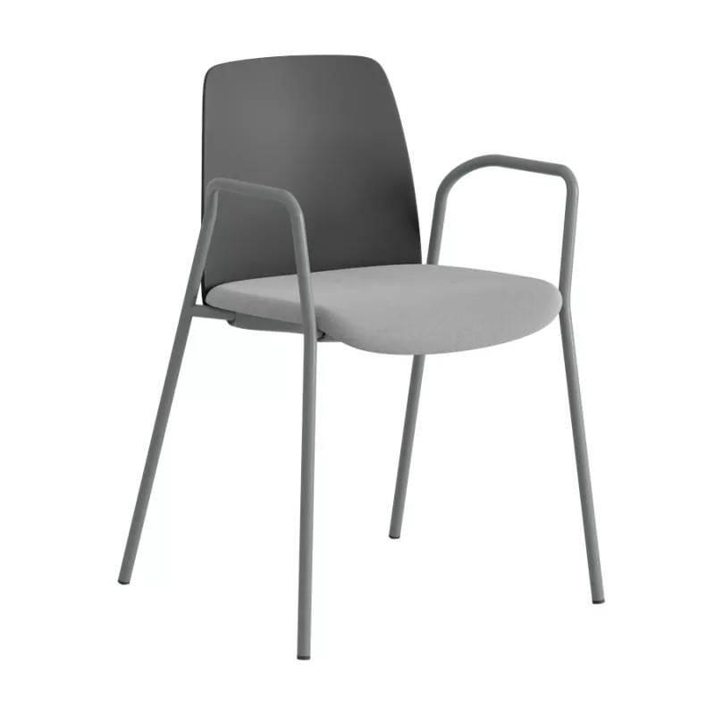 Choice karmstol klädd sits (Silvergrå, Mörkgrå, Ljusgrå)