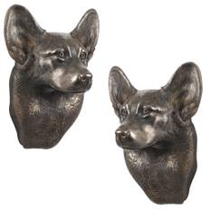 Pembroke Welsh Corgi - Dog statue, hanging bust, unique decoration for dog lover by Art-Dog brand brun