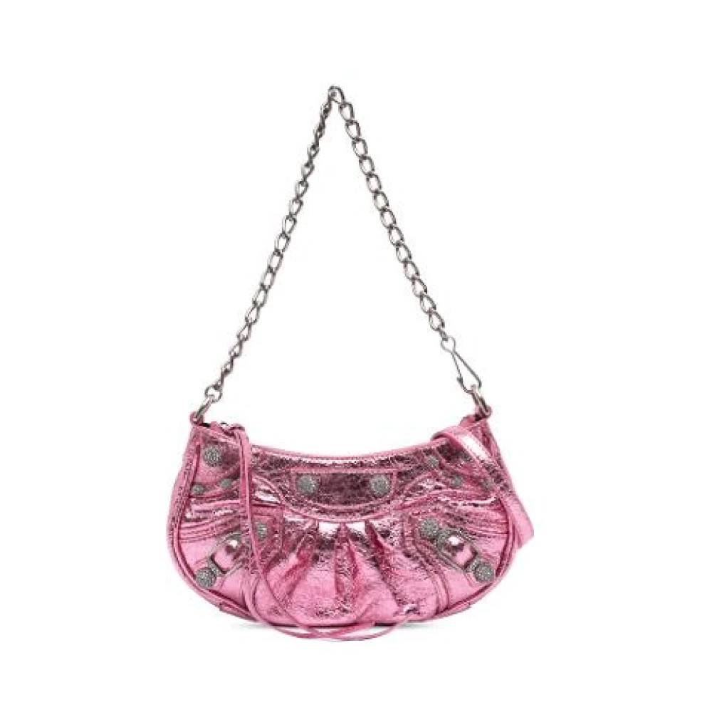 Balenciaga Vintage Pre-owned Motocross Le Cagole Crossbody Taske - Vintage - Dame - Lyserød - ONE SIZE - Uld