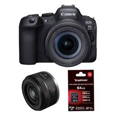Canon EOS R6 Mark II + 24-105mm F4.0-7.1 + 50mm F1.8 + Voigtländer Prof.HS SDXC 64GB Camera kit