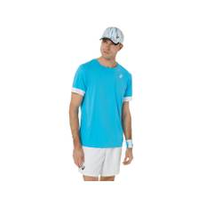 MEN COURT SS TOP - Digital Aqua/Brilliant White - 2XL