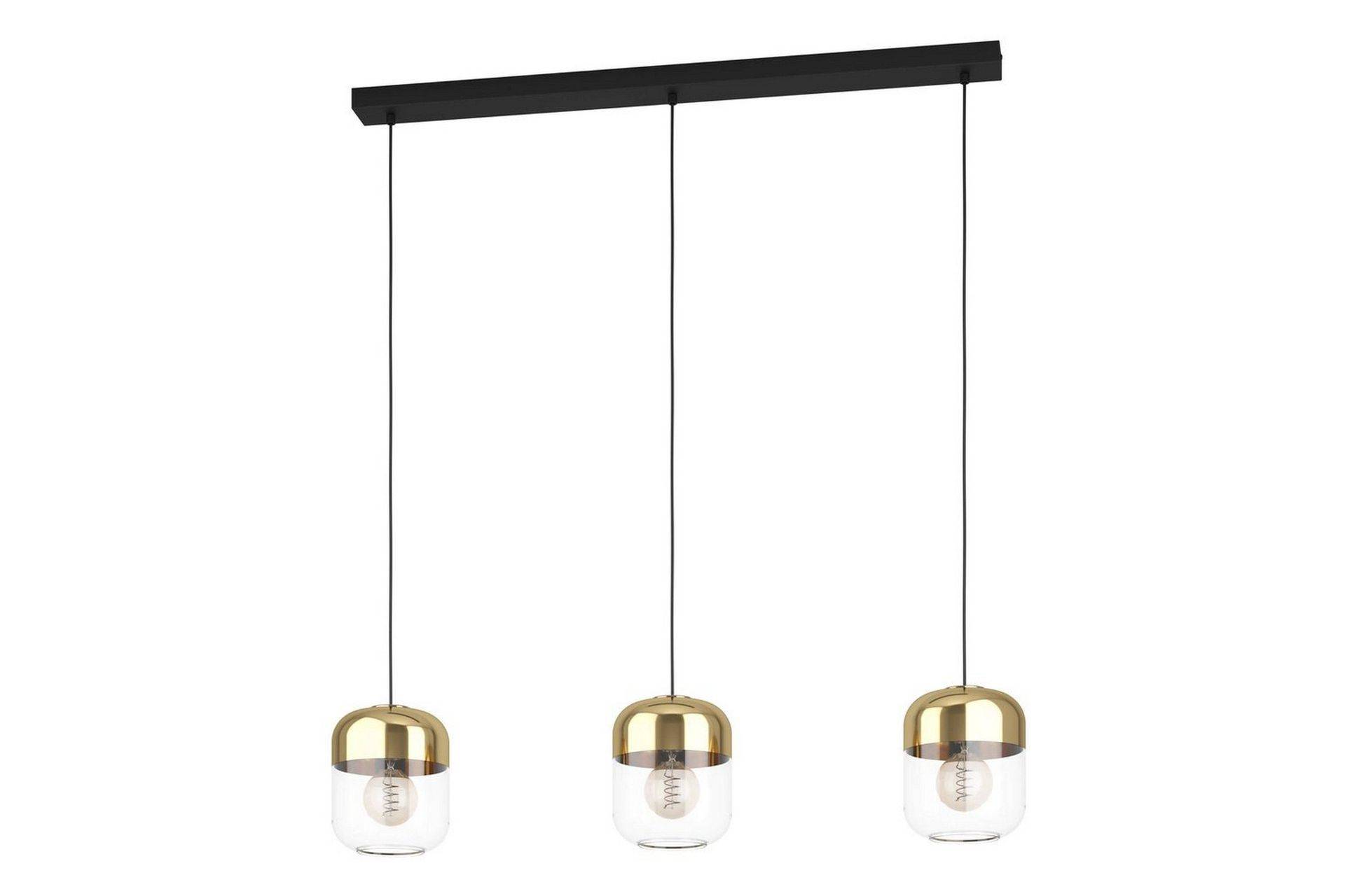 Eglo Takpendel Eglo Maryvilla med 3 Lampor - Svart/Brons/Guld/Gul Kökslampa & pendellampa