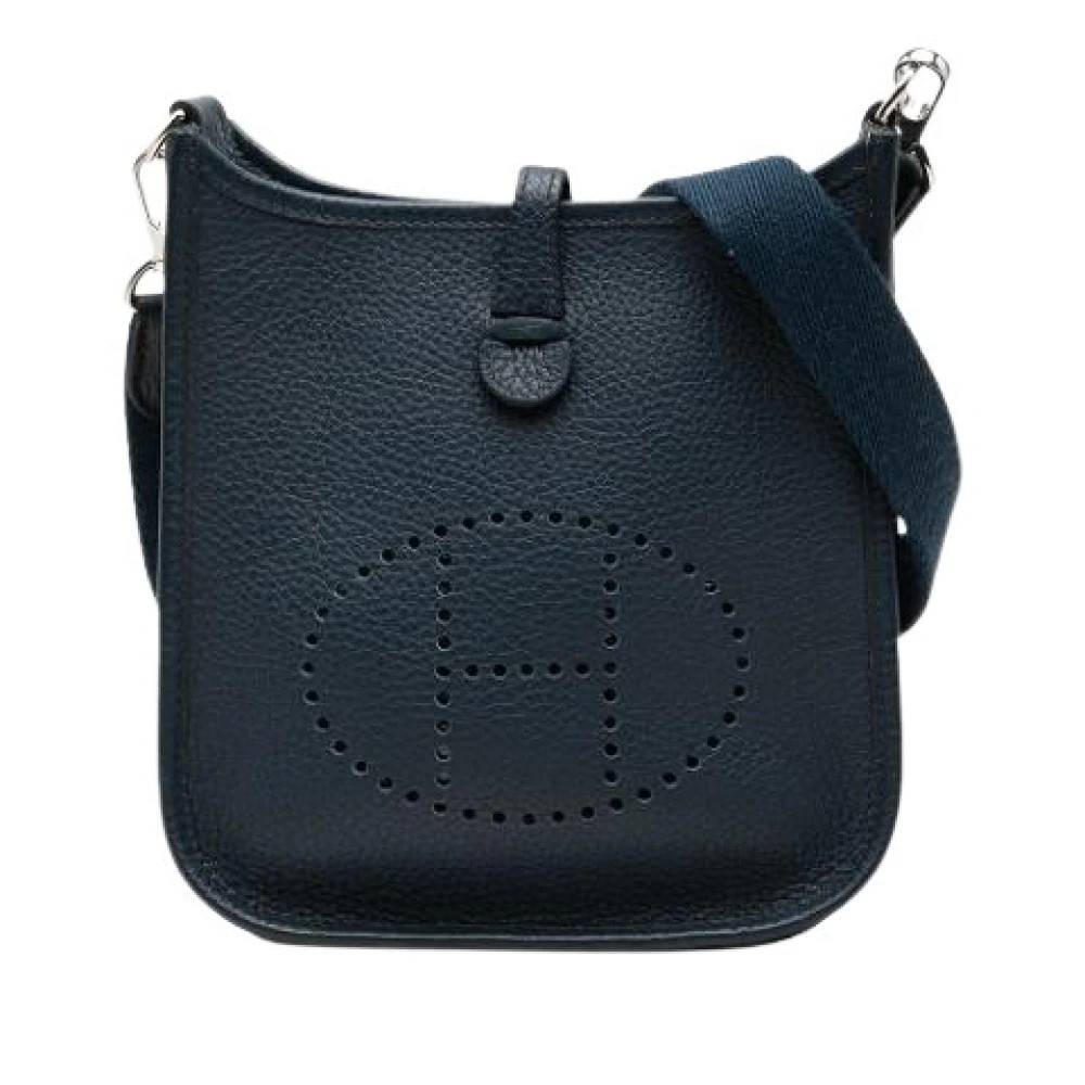 Hermès Vintage Pre-owned Canvas skuldertasker - Vintage - Dame - Blå - ONE SIZE - Uld