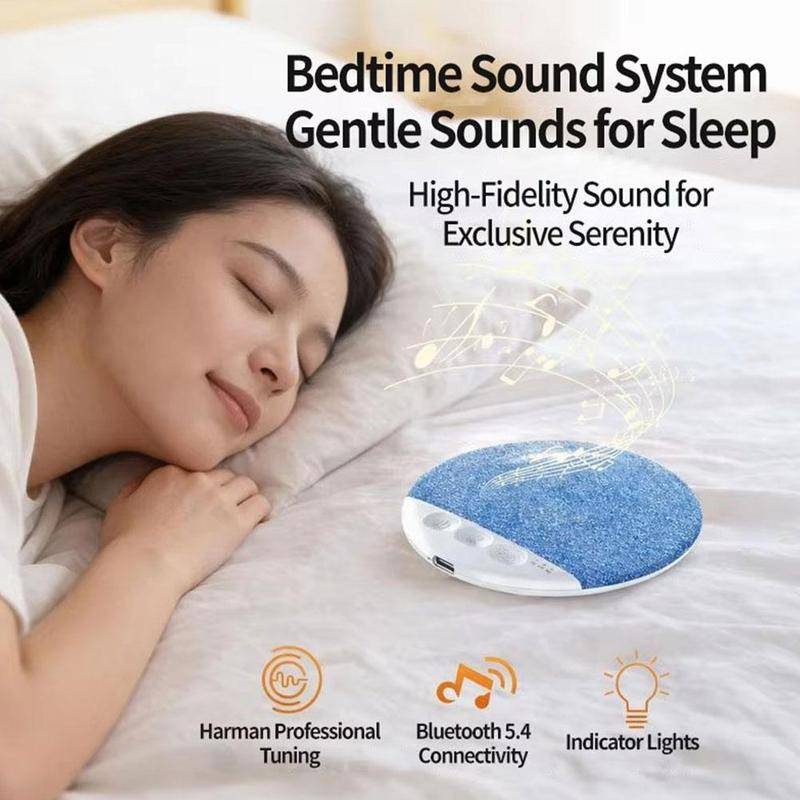 Ultra-Thin Bedside Sleep Aid Speaker Wireless BT Pillow Speaker for Sleeping White Noise Machine 9D Stereo Timer Auto-Off