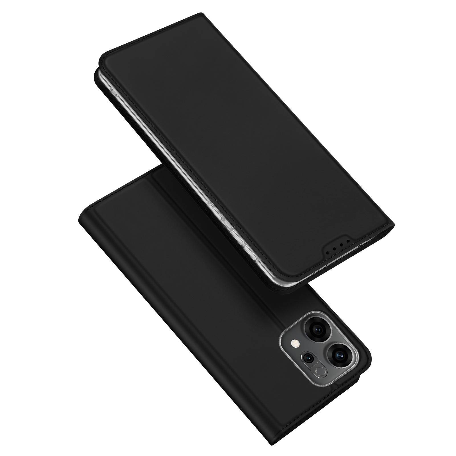 Fodral för Reno14 5G (Global) - Läder/PU, Svart