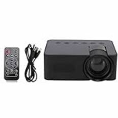 Miniprojektor, HD 1080P ögonskydd Bärbar Videoprojektor med 4Ω 2W Högtalare WiFi Bluetooth, Hemmabioprojektor för Takspel Film Utomhus Inomhus