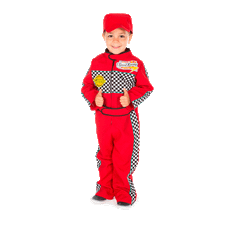 Pretend to bee udklædningstøj racerkører - Str. 2-7 år Str. 1-2 år