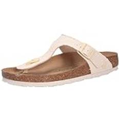 Birkenstock - Gizeh Rivet Logo Vegan Eggshell Canvas - 1026703 - Färg: Vit - Storlek: 41 EU