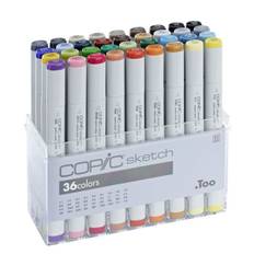 COPIC sketch marker sæt med 36 stk. incl. plastdisplay.