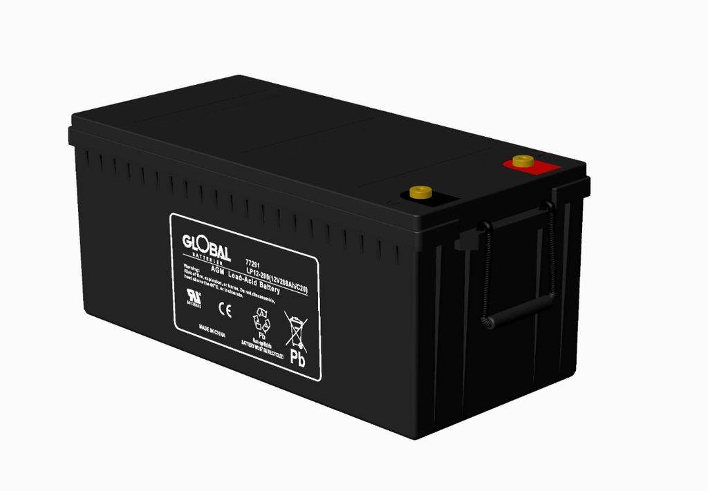 GlobaL 12V LP12-200 AGM Batteri 210Ah 522 x 240 x 240 mm