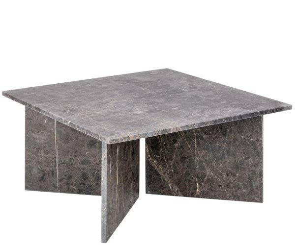 Vega marmor sofabord - 90x90 - marron brown.