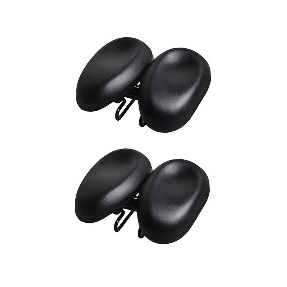 2X New Noseless Bicycle Comfortable Bicycle for Men Women Ergonomic Soft Double Pad Saddle Cushion