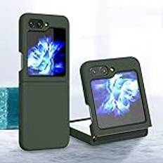 Telefon Flip Case Kompatibel med Samsung Galaxy Z Flip 5-fodral, tunnt flytande silikonfodral, 3-lagers heltäckt mjukt gelgummifodral Skyddsfodral med anti-repor, mjukt mikrofiberfoder Fodral omslag(D