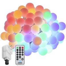 Tomshine Plug-in Globe String Lights 18m/59.06ft 150 LEDs Ball Fairy Light with Remote Control UK Plug flerfärgad