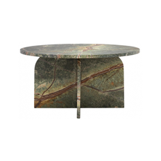 Rundt sofabord i marmor H40 x Ø80 cm - Grøn marmor