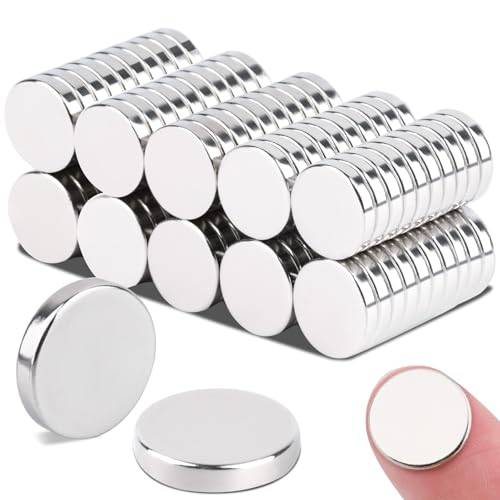 Aenienoe Magnet, starka neodymmagneter 10 x 2 mm, 100 stycken runda för magnetisk tavla, anslagstavla, kylskåp, whiteboard, hantverk foton
