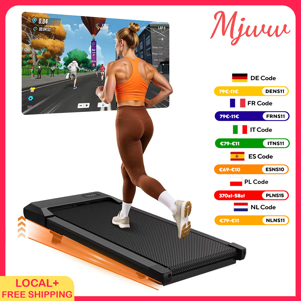MJWW Foldable Treadmill 6% Incline 3.8mph/6kph Walking Pad for Home Treadmills LCD Screen APP Monitoring 3.0HP Motor Exercise Machine