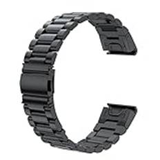 SUNDAREE Armband Kompatibel med Garmin Fenix 7X Pro/7X 51MM/6X Pro/5X GPS/Quatix 7X/Tactix7 Pro/Enduro 2/Descent Mk2/Instinct 2X Solar,26mm Män Dam metallarmband metall rostfritt stål klockband, Svart