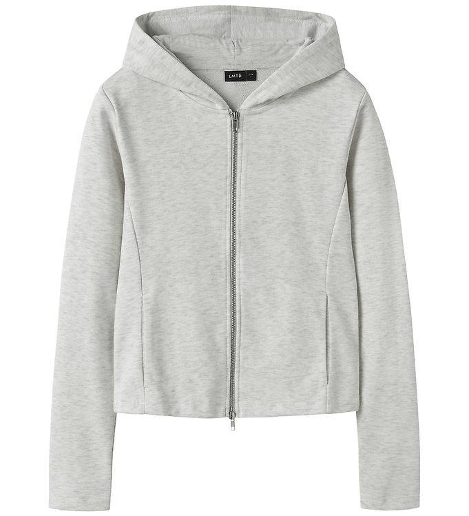 LMTD Cardigan - Svett - NlfLunic - Light Grey Melange - LMTD - 9-10 år (134-140) - Cardigan