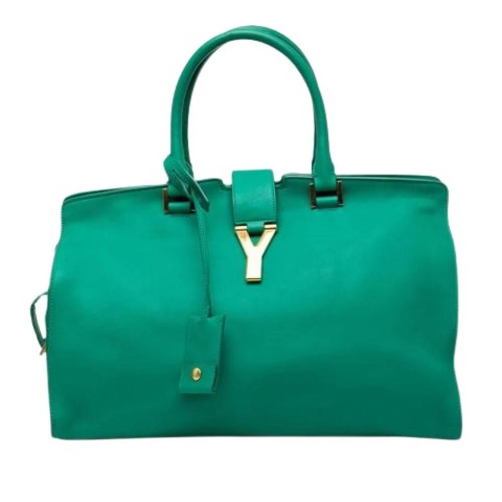 Saint Laurent Vintage Pre-owned Vintage Håndtaske - Vintage - Dame - Grøn - ONE SIZE - Læder