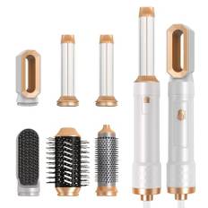 Ukliss Hair Styler 6 in 1, Hot Air Brushes, Blow Dryer, Air Curling Wand, Hair Dryer Round Brush, Thermal Brush, Hair Straightener Brush, Hair Dryer for Drying, Smoothing, Volumising and Styling