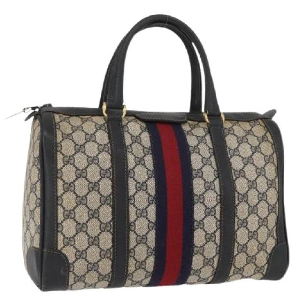 Gucci Vintage Pre-owned Vintage Boston Taske - Vintage - Dame - Blå - ONE SIZE - Uld