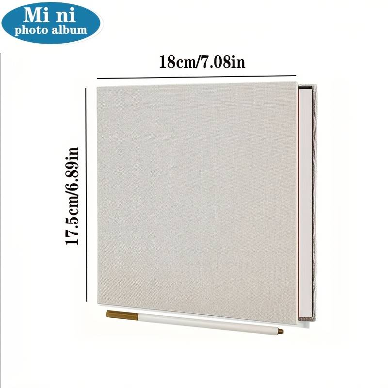 TEMU 1 Photo Album Self-adhesive Album, Suitable For 2x3 4x6 Photo/picture Linen Cover Album, 20 Sheets/40 Blank Pages, Suitable For Family Weddings, Birthdays, Christmas, Anniversaries