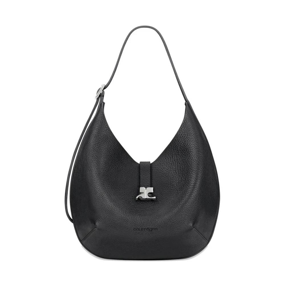 Courrèges Logo-spænde Skuldertaske - Tasker - Dame - Sort - ONE SIZE - Uld