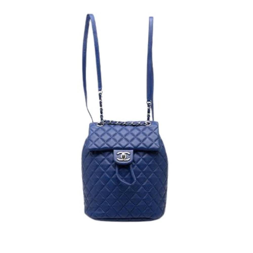 Chanel Vintage Pre-owned Matelasse Lambskin Rygsæk - Vintage - Dame - Blå - ONE SIZE - Uld