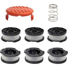 6-pakning trådruller med wire A6481 A6485 til Black Decker græstrimmer STC1820CM STC1820PC STC1820EPC STC1840EPC ST5530 ST1823 GLC1823L20 (6 pakker + 1