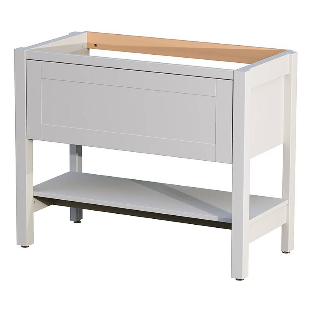 TVÄTTSTÄLLSSKÅP CAMARGUE FORS LÅG LÅDA + HYLLA 90CM SHAKER LJUSGRÅ