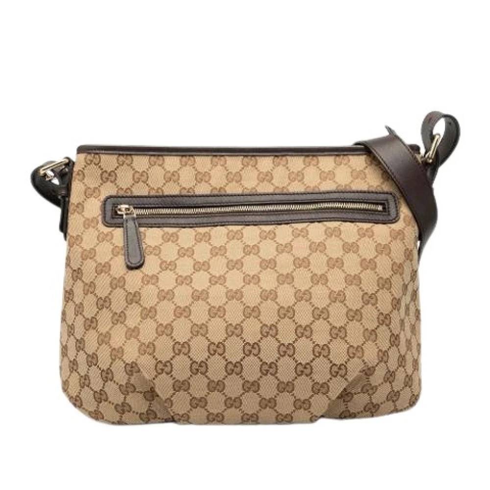 Gucci Vintage Pre-owned Canvas Crossbody Taske - Vintage - Dame - Beige - ONE SIZE -