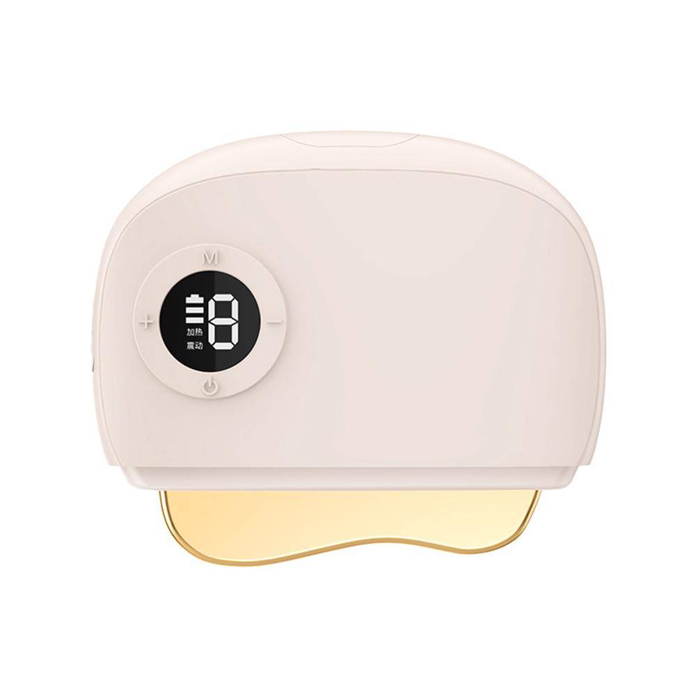 Uppvärmd Elektrisk Massager med Mikroström för Nacke & Kropp, Gua Sha-verktyg och Aromaterapi-massager - Professionell Bärbar Enhet rosa