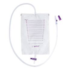 Urinpåse tömbar Qufora - 2,0L 110cm T-ventil provport - 100 st